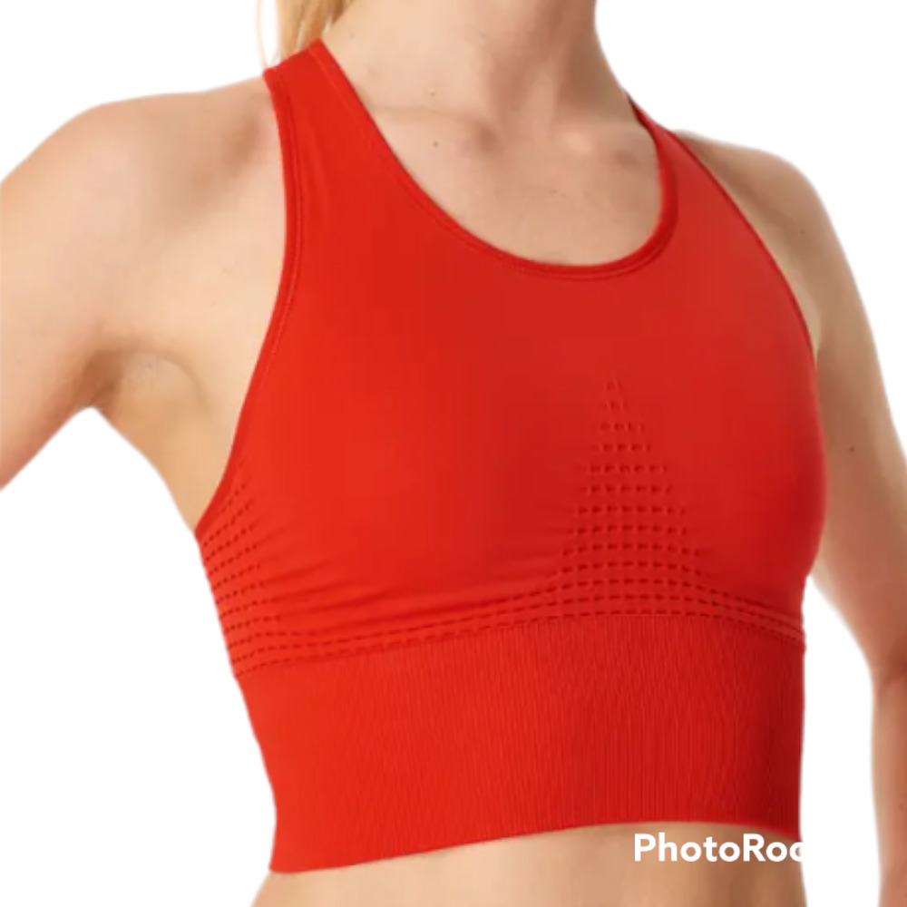 NEW Sweaty Betty Women's Stamina Longline Sports Bra Rich Red Size Small RV $44